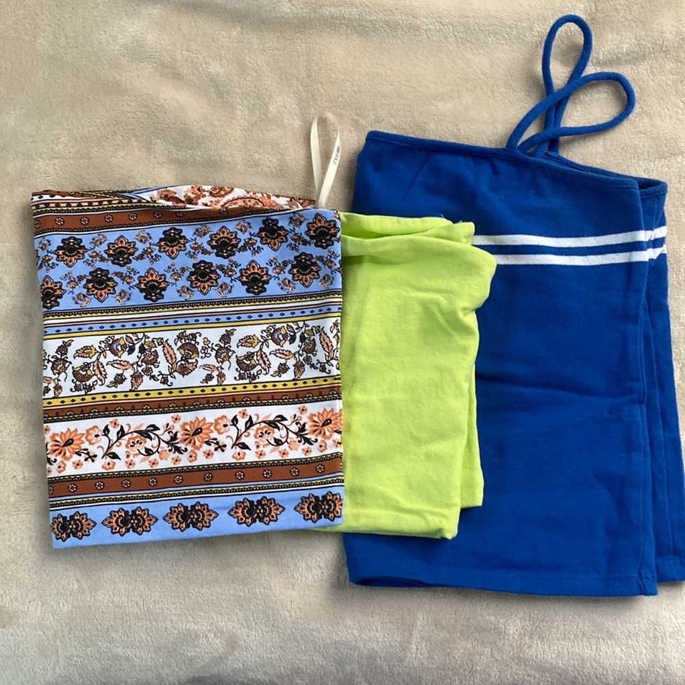 BUNDLE (3) Forever 21 Women’s Bandeau Tops and Tank Top